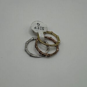 925 Sterling Silver Stackable Rings Set of 3 Size 6 Acid Tested